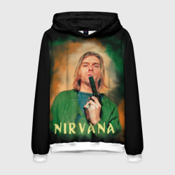 Мужская толстовка 3D Nirvana - Kurt Cobain with a gun