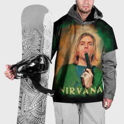 Накидка на куртку 3D Nirvana - Kurt Cobain with a gun