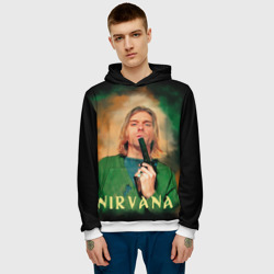 Мужская толстовка 3D Nirvana - Kurt Cobain with a gun - фото 2