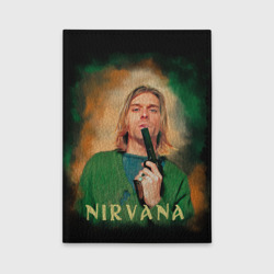 Обложка для автодокументов Nirvana - Kurt Cobain with a gun