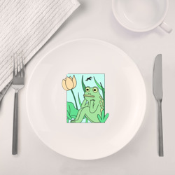 Набор: тарелка + кружка Лягушка в мечтах - фото 2