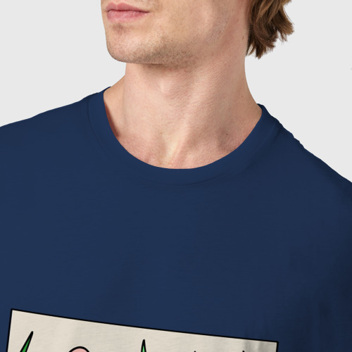 Мужская футболка хлопок с принтом ЛЯГУШКА ЗА КНИГОЙ, фото #4