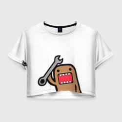 Женская футболка Crop-top 3D Domo-Kun с инструментом