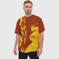 Мужская футболка oversize 3D Fire Samurai Jack - фото 2