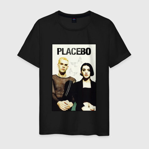 Мужская футболка хлопок Placebo рок-группа, цвет черный