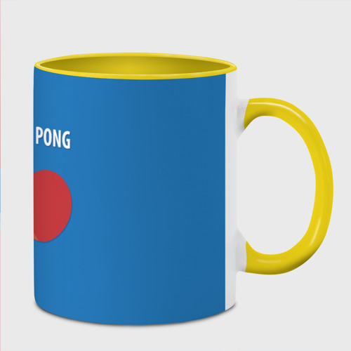 Кружка с полной запечаткой с принтом Ping pong теннис, вид спереди №1