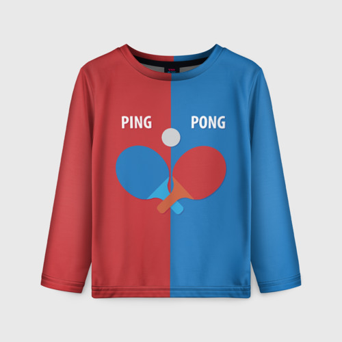 Детский лонгслив 3D Ping pong теннис, цвет 3D печать