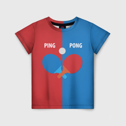 Детская футболка 3D Ping pong теннис