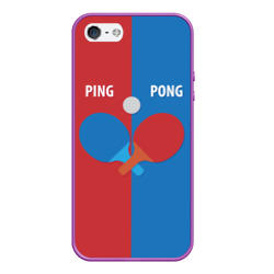 Чехол для iPhone 5/5S матовый Ping pong теннис