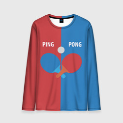 Мужской лонгслив 3D Ping pong теннис