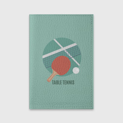Обложка для паспорта матовая кожа Table tennis Теннис