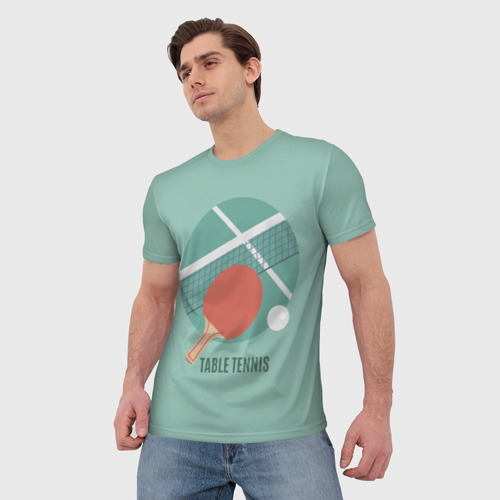 Мужская футболка 3D Table tennis Теннис, цвет 3D печать - фото 3