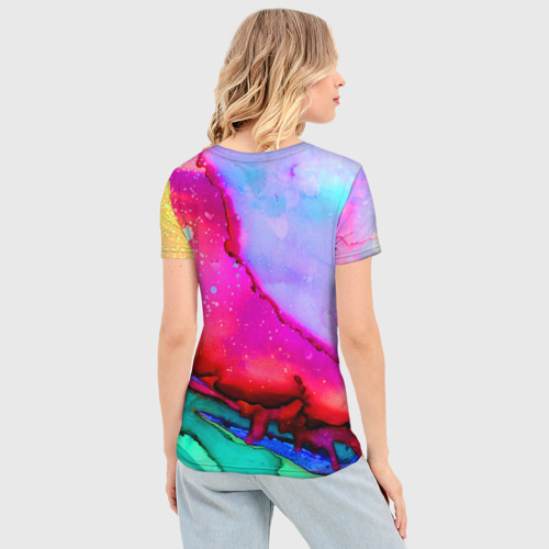 Женская футболка 3D Slim Milano Fashion pattern, цвет 3D печать - фото 4