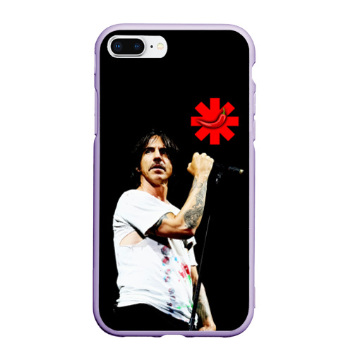 Чехол для iPhone 7Plus/8 Plus матовый Red Hot Chili Peppers RHCP, цвет светло-сиреневый