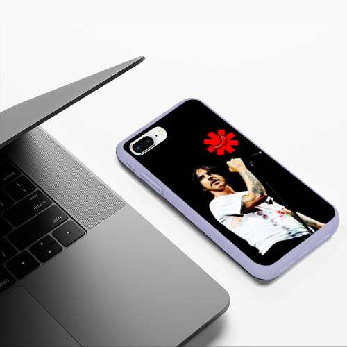 Чехол для iPhone 7Plus/8 Plus матовый Red Hot Chili Peppers RHCP, цвет светло-сиреневый - фото 5