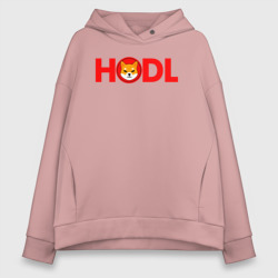 Женское худи Oversize хлопок Hodl Shiba