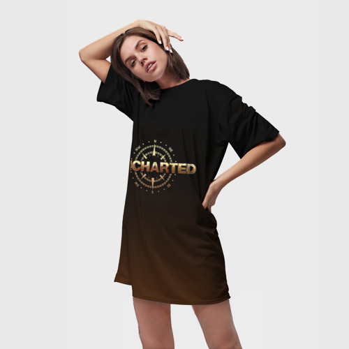 Платье-футболка 3D Анчартед: На картах не значится, цвет 3D печать - фото 3