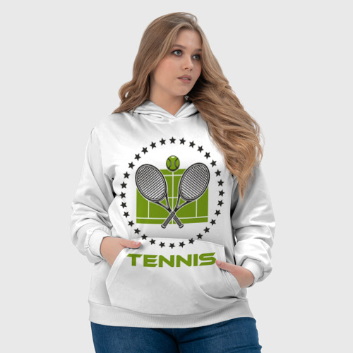 Женская толстовка 3D Tennis Теннис, цвет 3D печать - фото 6