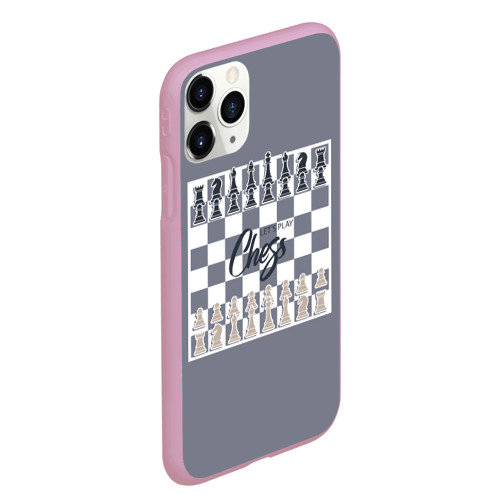Чехол для iPhone 11 Pro Max матовый Let's play chess, цвет розовый - фото 3