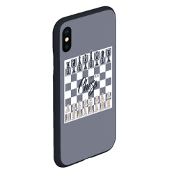 Чехол для iPhone XS Max матовый Let's play chess - фото 2
