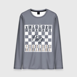 Мужской лонгслив 3D Let's play chess