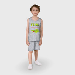 Детская пижама с шортами хлопок Гена крокодил - фото 2