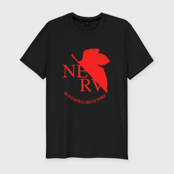 Мужская футболка хлопок Slim Nerv в Neon Genesis Evangelion