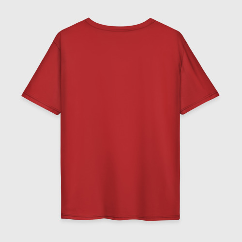 Мужская футболка хлопок Oversize с принтом Neon Genesis Evangelion НЕРВ, вид сзади #1