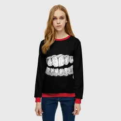 Женский свитшот 3D Зубы Каонаси - фото 2