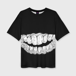 Женская футболка oversize 3D Зубы Каонаси