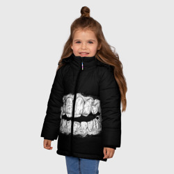 Зимняя куртка для девочек 3D Зубы Каонаси - фото 2
