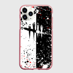 Чехол для iPhone 11 Pro матовый Dead by Daylight брызги красок