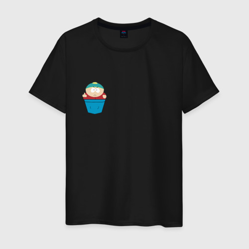 Мужская футболка из хлопка с принтом Южный Парк - Эрик Картман, вид спереди №1