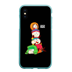 Чехол для iPhone XS Max матовый Южный Парк персонажи - South Park