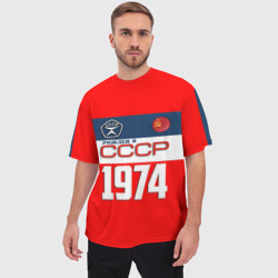 Мужская футболка oversize 3D Рожден в СССР 1974 - фото 2