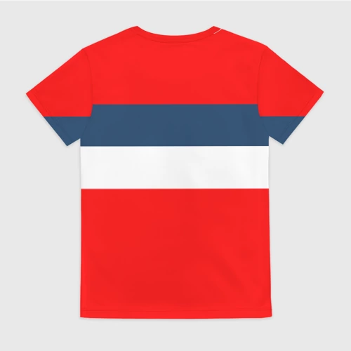 Женская футболка 3D с принтом Рожден в СССР 1980, вид сзади #1