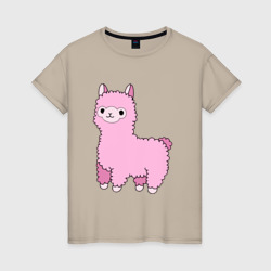 Lama для девочек – Женская футболка хлопок с принтом купить со скидкой в -20%
