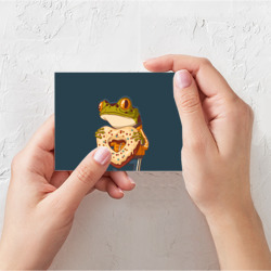 Поздравительная открытка Лягуха с пряником - фото 2