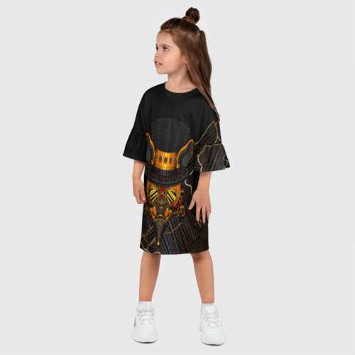 Детское платье 3D Стимпанк. Шапочник, цвет 3D печать - фото 3
