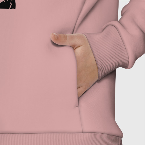 Детское худи Oversize хлопок Слишком крутой Тарантино, цвет пыльно-розовый - фото 8