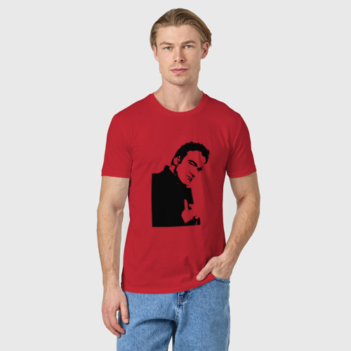 Мужская футболка хлопок Слишком крутой Тарантино, цвет красный - фото 3
