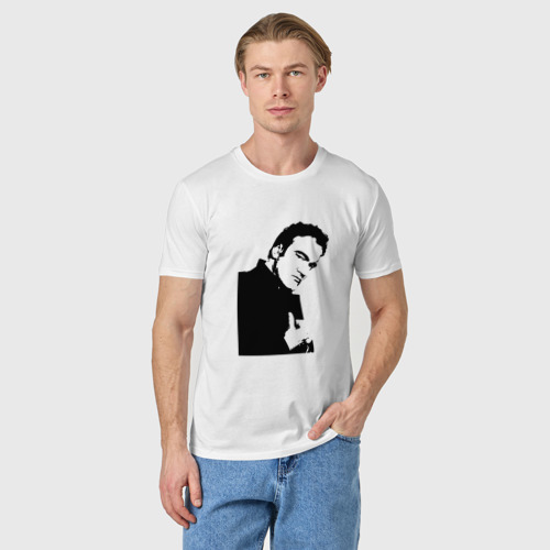 Мужская футболка хлопок Слишком крутой Тарантино, цвет белый - фото 3