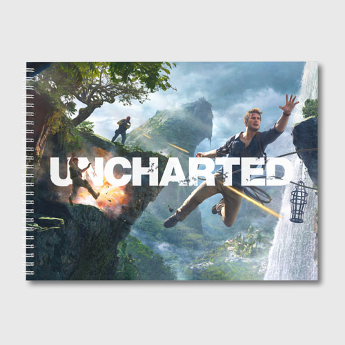 Альбом для рисования с принтом Uncharted 4. A Thief's End, вид спереди №1
