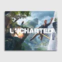 Альбом с принтом Uncharted 4. A Thief's End для любого человека, вид сзади №1. Цвет основы: белый