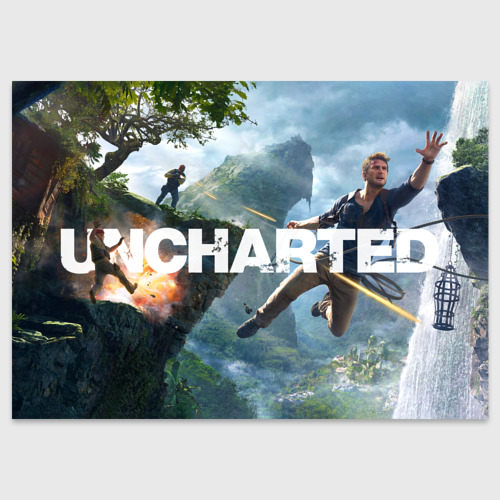Поздравительная открытка Uncharted 4. A Thief's End, цвет белый