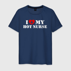 Мужская футболка хлопок Я люблю мою горячую медсестру