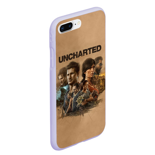 Чехол для iPhone 7Plus/8 Plus матовый Uncharted. Анчартед, цвет светло-сиреневый - фото 3