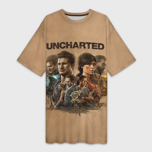 Платье-футболка 3D Uncharted. Анчартед, цвет 3D печать