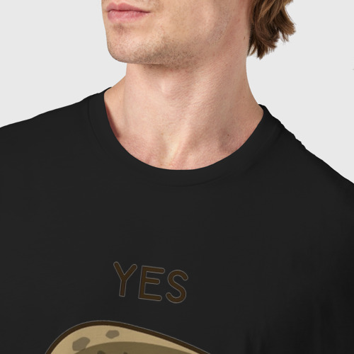 Мужская футболка хлопок с принтом Yes, i'm just a potato, фото #4