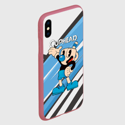 Чехол для iPhone XS Max матовый Cuphead синяя чашечка - фото 2